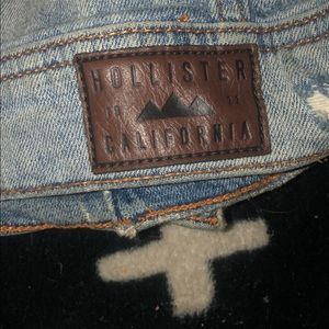 Ripped jean Hollister jacket